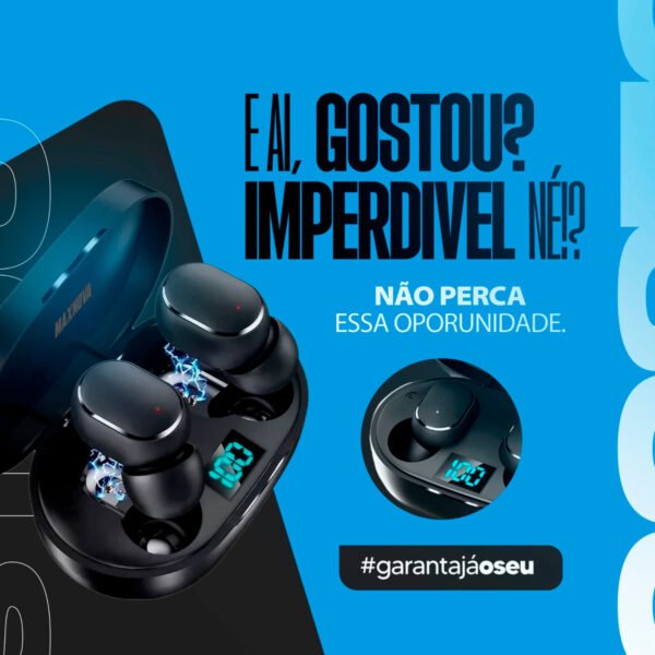 Fone De Ouvido Bluetooth Tws Sem Fio C/ Mic Compatível Com Todos Celulares - Image 4