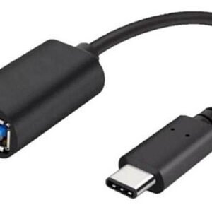 Cabo USB Adaptador Otg Tipo C Pendrive Celular Tablet Notebook Cor Preto