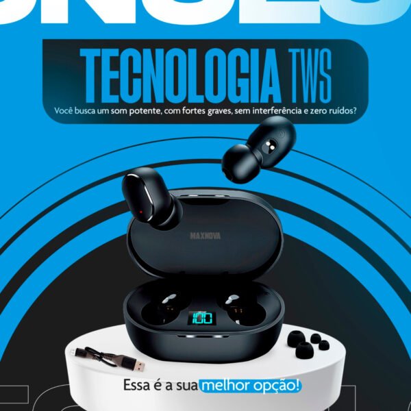 Fone De Ouvido Bluetooth Tws Sem Fio C/ Mic Compatível Com Todos Celulares - Image 5