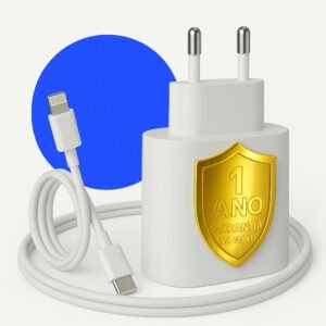 Carregador Para iPhone 8 X Xr 11 12 13 14 Pro Max Fonte Turbo 20w Usb C Cor Branca Dtimp