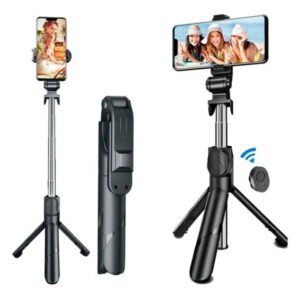 Tripé Celular Bastão Selfie Bluetooth IUNIT XT-02 Cor Preto