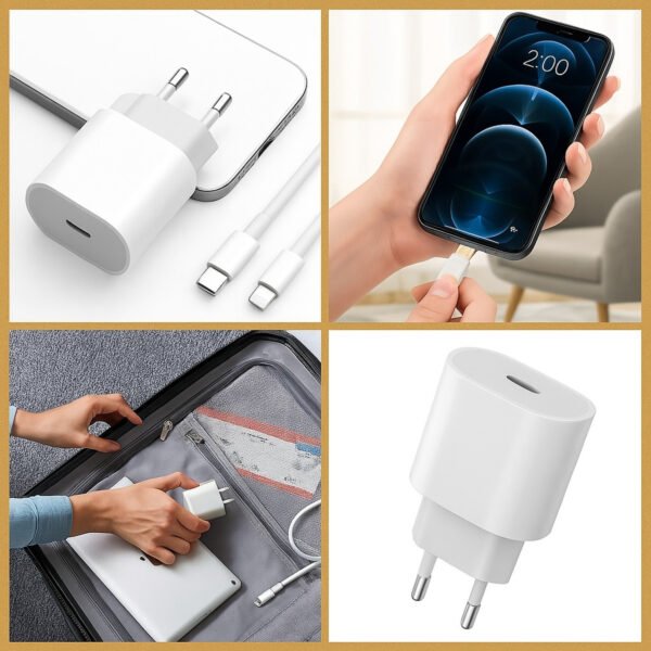 Carregador Para iPhone 8 X Xr 11 12 13 14 Pro Max Fonte Turbo 20w Usb C Cor Branca Dtimp - Image 6