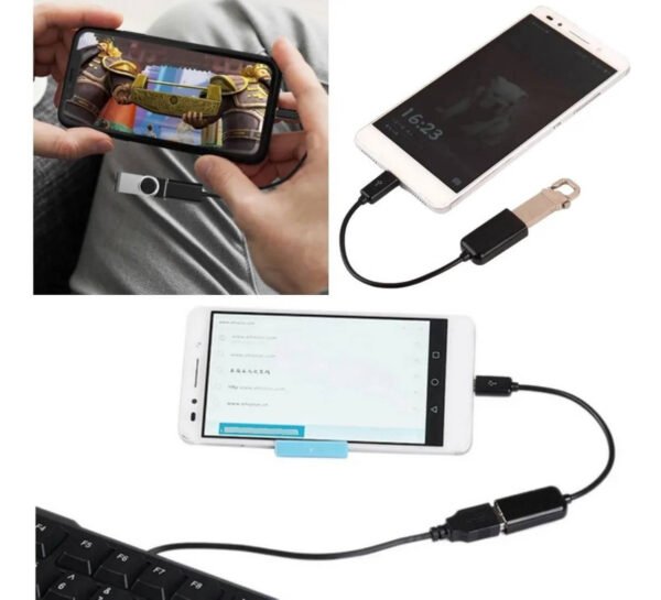 Cabo USB Adaptador Otg Tipo C Pendrive Celular Tablet Notebook Cor Preto - Image 6