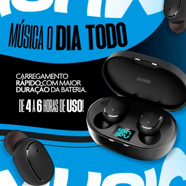 Fone De Ouvido Bluetooth Tws Sem Fio C/ Mic Compatível Com Todos Celulares - Image 3